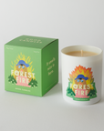 Forest Fire Scented Candle White Glass